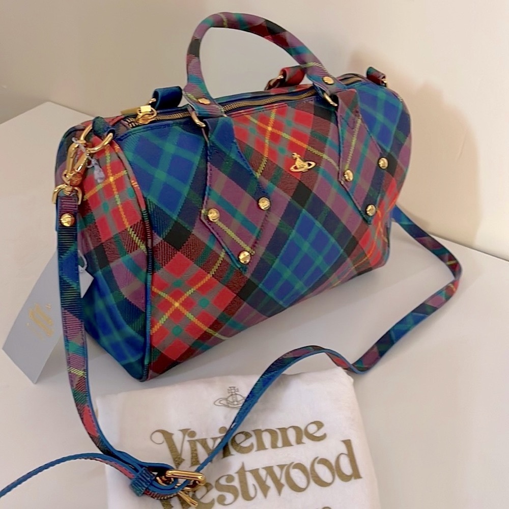 Vivienne Westwood VINTAGE BOSTON BAG ❤️ AW 15/16 MAC-CHARLES DERBI TARTAN - Picture 6 of 16